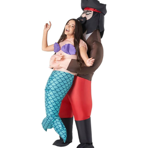 Morph Costumes Inflatable Mermaid Costume for Men and Women, Pirate Theme Inflatable Outfit for Parties and Events, One Size