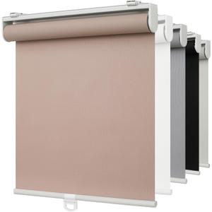 Cordless Blackout Roller Shades for Indoor Windows,Brown,40"W x 72"H