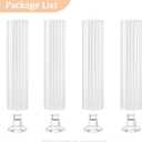 Hurricane Candle Holder Thickened Cylinder Covers 4 Pcs Taper Candle Sticks Holder Glass Tall Candlesticks Holders Centerpiece for Wedding Dining Table