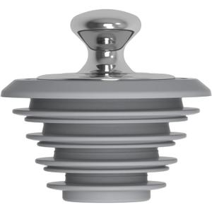 Silicone Bathtub Stopper, Washbasin Drain Plug, Bathtub Plug(Patented Design) (Gray)
