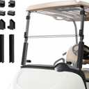 DRIVE UP Golf Cart Windshield, EZGO Golf Cart Windshield Fits for RXV 2008-Up Gas and Electric Golf Carts, Clear Upgraded Windshield Foldable Anti-UV Protection and Impact Resistant