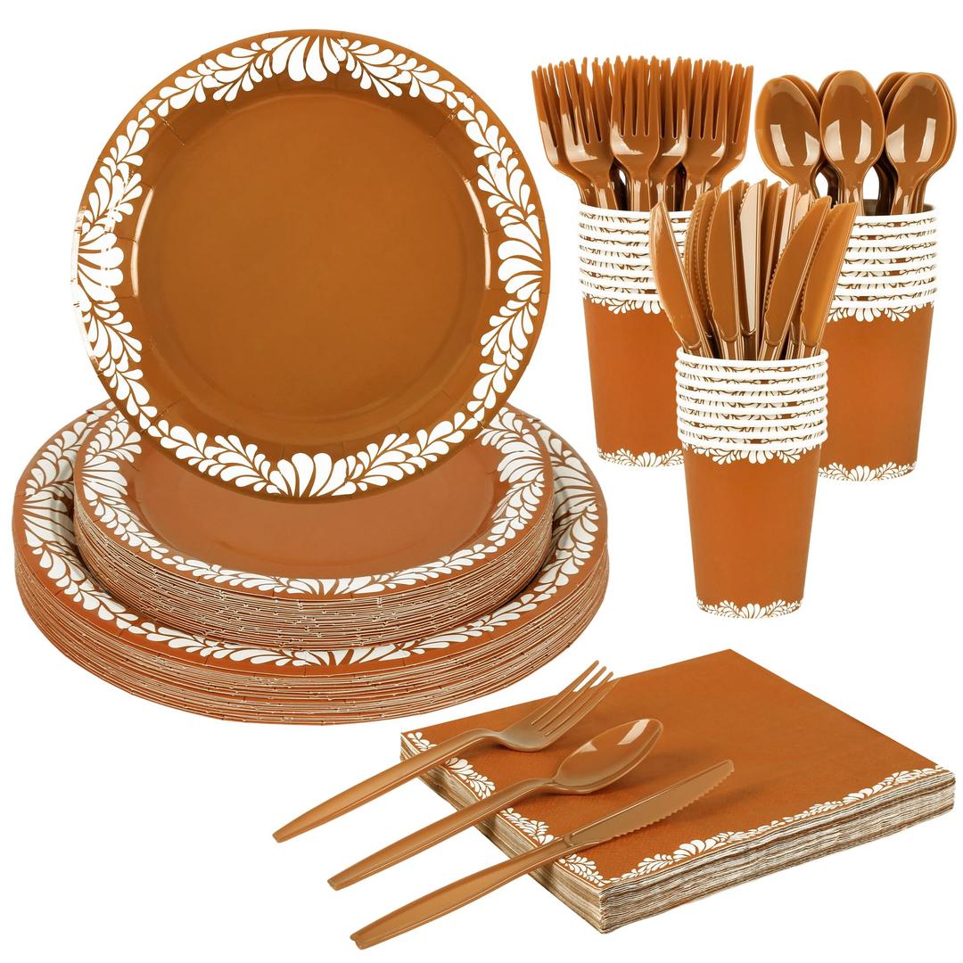 175 Pcs Valentine's Day Paper Plates and Napkins Set, Love Party Tableware set for 25 Guest include Disposable Love Hearts Paper Plates, Napkins, Cups, Knives, Forks & Spoons for Mother's Day Wedding