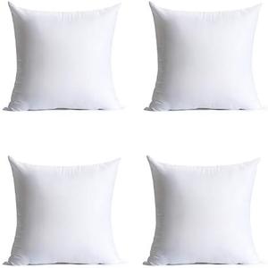 Calibrate Timing 18 x 18 inches Pillow Inserts, Set of 1 Hypoallergenic Brushed Microfiber Liner Down Alternative Filled Square Cushion Throw Pillow