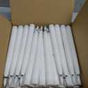 Baquler 50 Pcs 8.5 Inch Flameless Taper Candles Battery Operated Taper Candles Bulk LED Flickering White Candlesticks for Wedding Church Table Centerpiece Halloween Christmas Party Decor