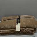 EVERGRACE Velvet Quilt Set Queen Size, Luxurious Soft Quilted Bedding Sets, Lightweight Velvet Comforter for All Season, Striped Channel Bedspread Coverlet with 2 Shams, Natural Tan