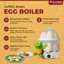 truTRTL 4 in 1 electric egg cooker | Boils upto 14 eggs | Poacher | Omelet maker | Vegetable steamer, dumpling & More | Marble