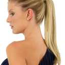 18" Simply Straight Wrap Around Pony Hairdo Color R2 Ebony - Instant Volume Length Ponytail Tru2Life 100% Heat Friendly Synthetic Hairpiece Postizo Cola de Caballo Hairloss Booklet