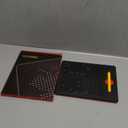 Magnetic Drawing Board for Toddlers & Kids - Toddler Doodle & Sketch Toys, Includes Magnet Stylus Pen and Beads for Girls & Boys, Travel & Car Ride Activities (Square Black)