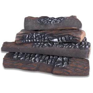 GasSaf Large Gas Fireplace Logs, 10 Piece Ceramic Fire Logs for Fire Pit and Fireplace, Ventless, Vented, Gas Inserts, Electric, Realistic Fake Fireplace Logs