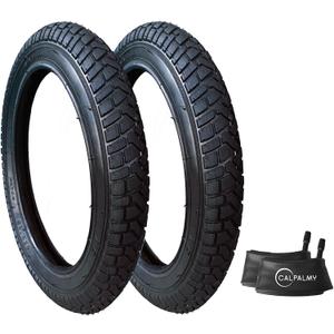 CALPALMY (2 Sets) 14" Bike Replacement Tires and Inner Tubes for MTB, BMX, Kids Bike - Compatible with RoyalBaby, Joystar, Dynacraft and More - Made from Premium Butyl Rubber 14"x2.125 Black