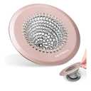 Shower Drain Hair Catcher, Fast Drainage Bathtub Drain Hair Catcher, Easy Clean Hair Catcher Shower Drain, Upgraded 304 Stainless Steel Shower Drain Cover For Shower Regular & Pop-up Drain (Rose Gold)