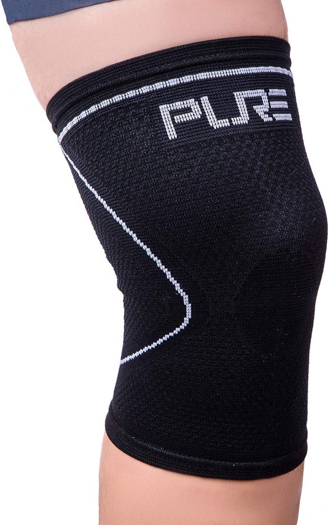 Compression Knee Support Sleeve  Relieve Knee Pain, Recovery Sleeve for Men and Women  Great for Running, Weight Lifting, Sports (Large, Black)