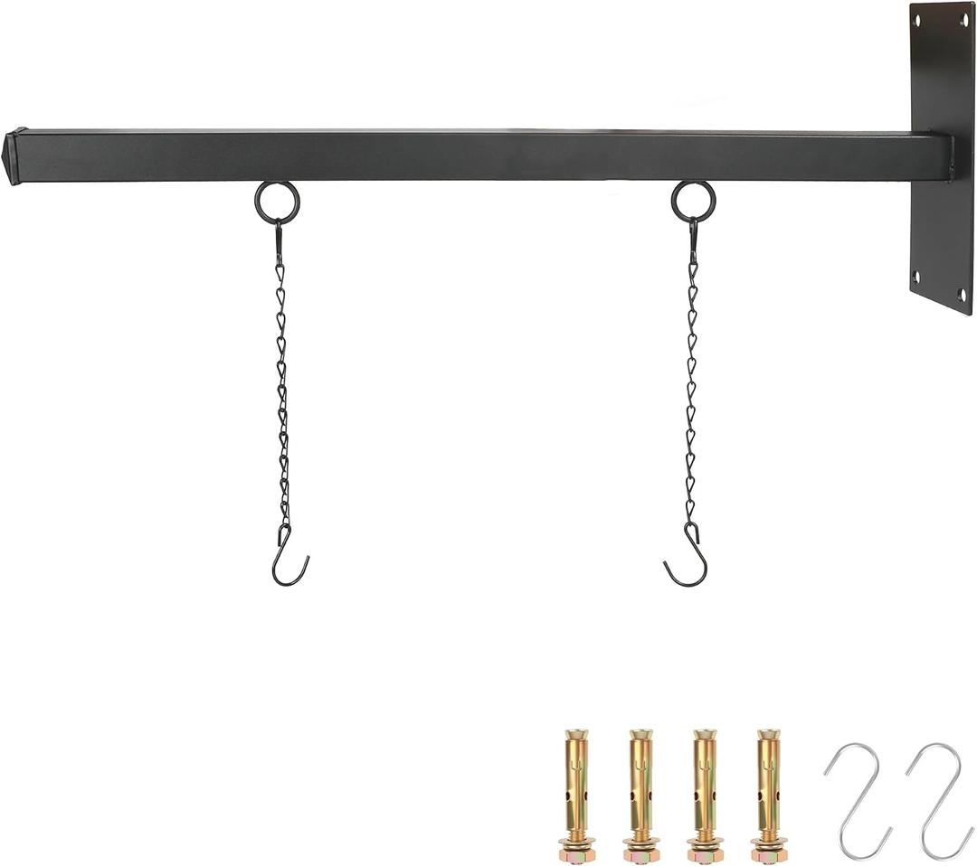 24in Modern Hanging Sign Bracket with Chains
Heavy Duty Metal Sign Hanger Hanging Black Farmhouse Wall Bracket Hook for Outdoor Store Street Home Office Classroom
