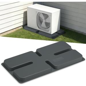 Mini Split Pad for AC Condenser: Ductless Air Conditioner Ground Base Pad Outside, 34.6 x 18.1 x 2 inch Anti Vibration Equipment Pad for Minisplit Heat Pump System HVAC, Max Load 770lbs