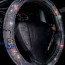 Ultra Bling Rhinestones Especially Shiny Cat Steering Wheel Cover (Silver)