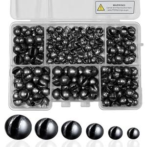 SANWEAL120PCS/200PCS Fishing Weights Sinkers - Premium Split ShotFishing Weights Sinkers - Round Removable Fishing Sinkers - 5/6 Sizes