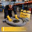 Universal Spill Kit for Chemical, Water & Garage Oil Cleanup 2 Pack | High Absorbency Pads, Socks & Gloves Included, Emergency Gear for Quick Fluid Clean Up, for Workshop, Industrial & Vehicle