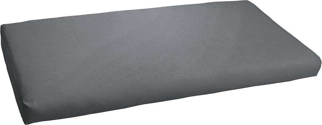 Sorra Home AMCS104290 Bench Cushion, 60 in x 19 in x 3 in, Poly Solid-Charcoal