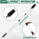 LemonRoad 2 Pack Water Garden Koi Fish Pond Cleaning Brush with 70 Telescopic Pole, Scrubbing Brush for Routine Water Garden Koi Fish Pond Maintenance, Cleaning