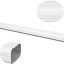 Moxweyeni 1 Pack 3 x 4 Inch, 45 Inch White Aluminum Downspout Extensions Roofing Gutter Downspout DIY Installation for Home Outdoor Drainage