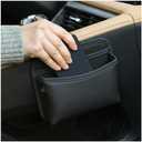 JEYODA Car Seat Side Storage Pocket, Small Organizer,PU Leather Multifunctional Console Side Organizer Bag for Phone, Keys, Sunglass, Wallet, ect (Black)