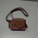 Rieibi G7 X G7X II G7X III Case, Vintage Leather Camera Case for Canon PowerShot G7X / G7X Mark II / G7X Mark III DSLR Camera, Protective Case with Strap (Brown)