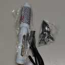 Farery Thermal Brush 1.5 Inch for Short to Medium Hair, Heated Round Curling Iron with 5 Heat Settings Up to 420F, Hot Styling Tool for Curls Bangs Volume Flips, Dual Voltage Travel (Blue)