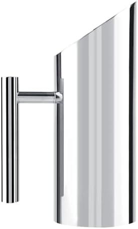 Stainless Steel Water Pitcher Jug with Ice Guard - 1L Cold Drinking Water Carafe with Handle for Home & Hotel