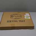 Green Oval Decorative Tray with Handles, Set of 2 Versatile Serving Trays for Coffee Table, Ottoman, Ideal for Serving, Displaying, Organizing (Oval, 2oval Green)