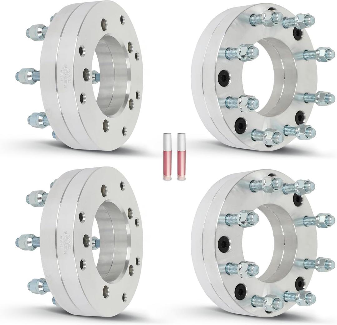 OCPTY 5x5.5 to 8x6.5 Wheel Adapters for 1500 2 inch 14x1.5 Studs 108mm Hub Bore Forged Hub Centric Wheel Adapters 5 lug 4PCS
