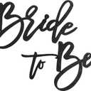 Felt Bride to Be Sign-Bridal Shower Letters for Bachelorette Engagement Wedding Party Balloon Arch Photo Props Backdrop Decoration (Glitter Black)