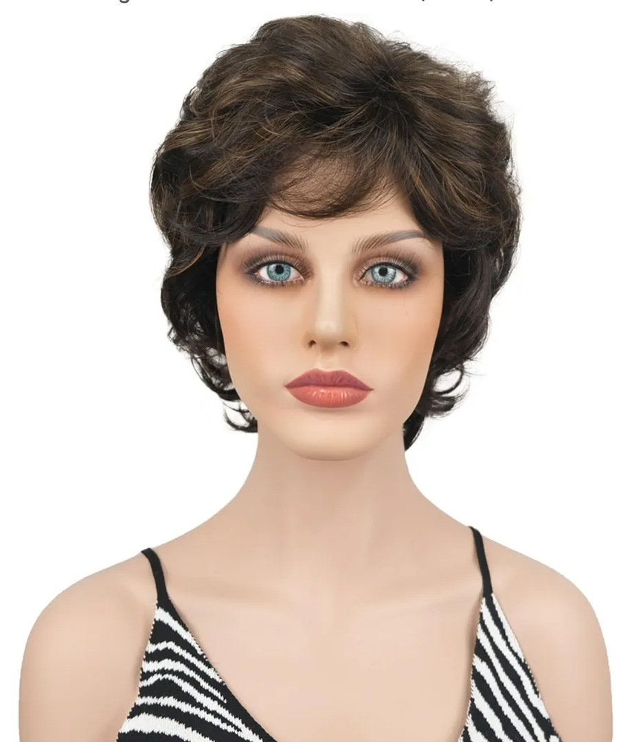 ICRAB 6" Short Curly Real Human Hair