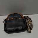 Prite Leather Crossbody Sling Bag for Women - Travel Fanny Pack Chest Purse (Black)