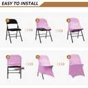 ManMengJi Spandex Folding Chair Covers, Lavender Folding Chair Covers 12 PCS, Universal Fitted Chair Slipcovers for Wedding, Party, Banquet, Holidays, Celebration