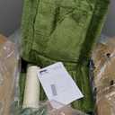 YANDLVY Small Cat Tower for Cats, Cute Cat Tree for Indoor Cats, Kittens Condo with Scratching Post and Board, Cat Cave, Modern Cat Activity House with Plush Perch (Green)