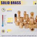200 Pcs Brass DOT Air Brake Line Fittings & Air Nylon Tube Compression Fittings Assortment Kits,1/4" 1/8" 3/8" 1/2" NPT Push To Connect Fittings Quick Connect Air Hose Fittings