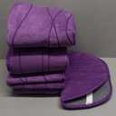 YIHOUSE Memory Foam Purple Bathroom Rug Sets 5 Piece, Ultra Absorbent Bath Mat for Bathroom - Non-Slip Machine Washable & Dry Quickly, 5 Piece Bathroom Mat Set, Purple (1'8" x 3'10" (Rectangular))