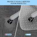 Office Chair Mat for Low Pile Carpet, 30" x 48" Transparent Office Desk Chair Mat for Carpeted Floors, Studded Carpet Floors Protector Mat for Home & Offices, 48" x 30" Rectangular