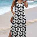 WIHOLL Summer Dresses for Women 2026 Maxi Dress Boho Halter Dress Sundresses Beach Vacation Clothes Travel Outfits, XL