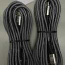 USBC to USBC 100W [10ft/2 Pack] USB C to USB C Fast Charging Cable Braided C to C Charger Cord for MacBook Pro/Air, iPhone 16 15 Pro Max Plus,iPad Pro,Samsung Galaxy S25 Ultra S24 S23,Pixel,PS5,Switch (Grey)