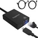 Ethernet Adapter for Fire TV Stick, Micro USB to RJ45 Adapter, Compatible with Fire TV Stick Basic/2nd/4k/Lite, Chromecast 1/2/3/Ultra/Audio, with Micro USB Power Cable & Ethernet Cable, 100Mbps (kit03 :AII-in-one)