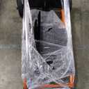 Material Lift Winch Stacker, 440 lbs Capacity Table Cart, 35.4" Lifting Height Manual Forklift Stacker, Pallet Jack Truck Dolly with Swivel Casters and Lift Plate (Orange)