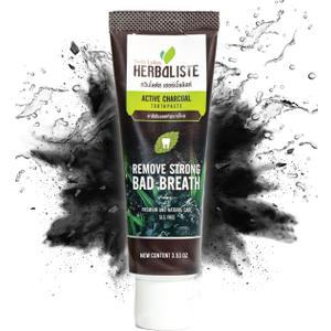 Twin Lotus Charcoal Toothpaste - Fluoride-Free, Natural Whitening with Coconut Shell Powder - Black Toothpaste Gentle Effective, 3.52oz (5.3 Ounce (Pack of 1))