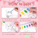 2 x Paint with Water Coloring Books for Toddlers, Watercolor Painting Book and Drawing Art Paper for Kids Ages 3 4 5 6 7 8 Years Old, Happy Birthday Art Craft for Drawing with Brush