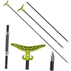 8.63' Shallow Water Anchor Pole, Fiberglass Sand Anchor with T-Handle 