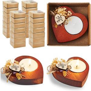 12 Pcs Wedding Candle Bulk Bridal Shower Candles Rustic Wedding Favors for Bridal Shower Gifts Candles for Anniversary,Engagement, Party Favors Decor (Deep Wood Color)