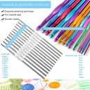 Weabetfu 102pcs Crochet Hooks Set Crochet Hook Kit with Case Ergonomic Crochet Needles for Arthritic Hands and Crochet Accessories Complete Crochet Set for Beginners & Experieced Crochet Lovers