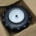 GICOOL 13x5.00-6" Tiller Tire and Wheel, 1" Axle Size, 3-1/8" Centered Hub, 13x5-6 Super Lug Tractor & Trencher Tire Replacement