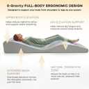 Full Body Bed Wedge Mattress Sleep Pillow for Acid Reflux Snoring Choking Back Pain Relief, Ergonomic Mattress Topper with Memory Foam Non Slip Base Cooling Sheet, Support System for 0-Gravity Sleep