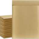 UCGOU Natural Kraft Bubble Mailers 6x10 Inch 50 Pack Usable Size 6x9 Brown Padded Envelopes #0 Small Business Mailing Packages Self Sealing Tear Resistant Boutique Shipping Bags for Jewelry Supplies